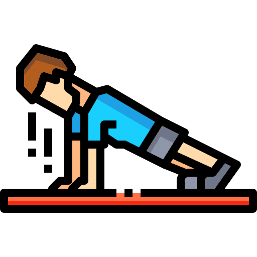 icono de una persona realizando lagartijas