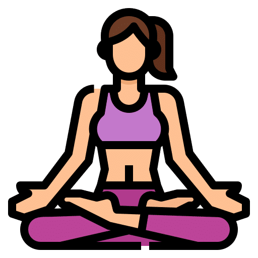 icono de mujer realizando yoga